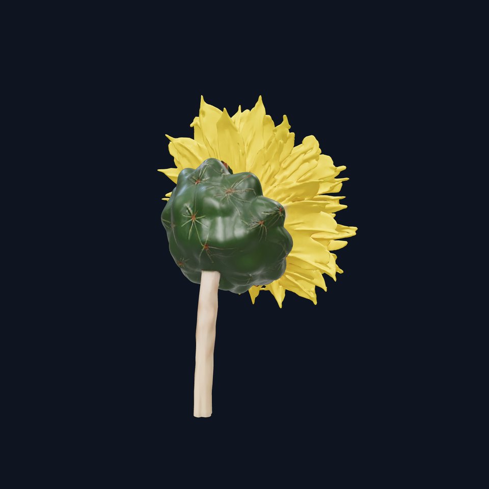 Yellow Cactus Blossom model pack